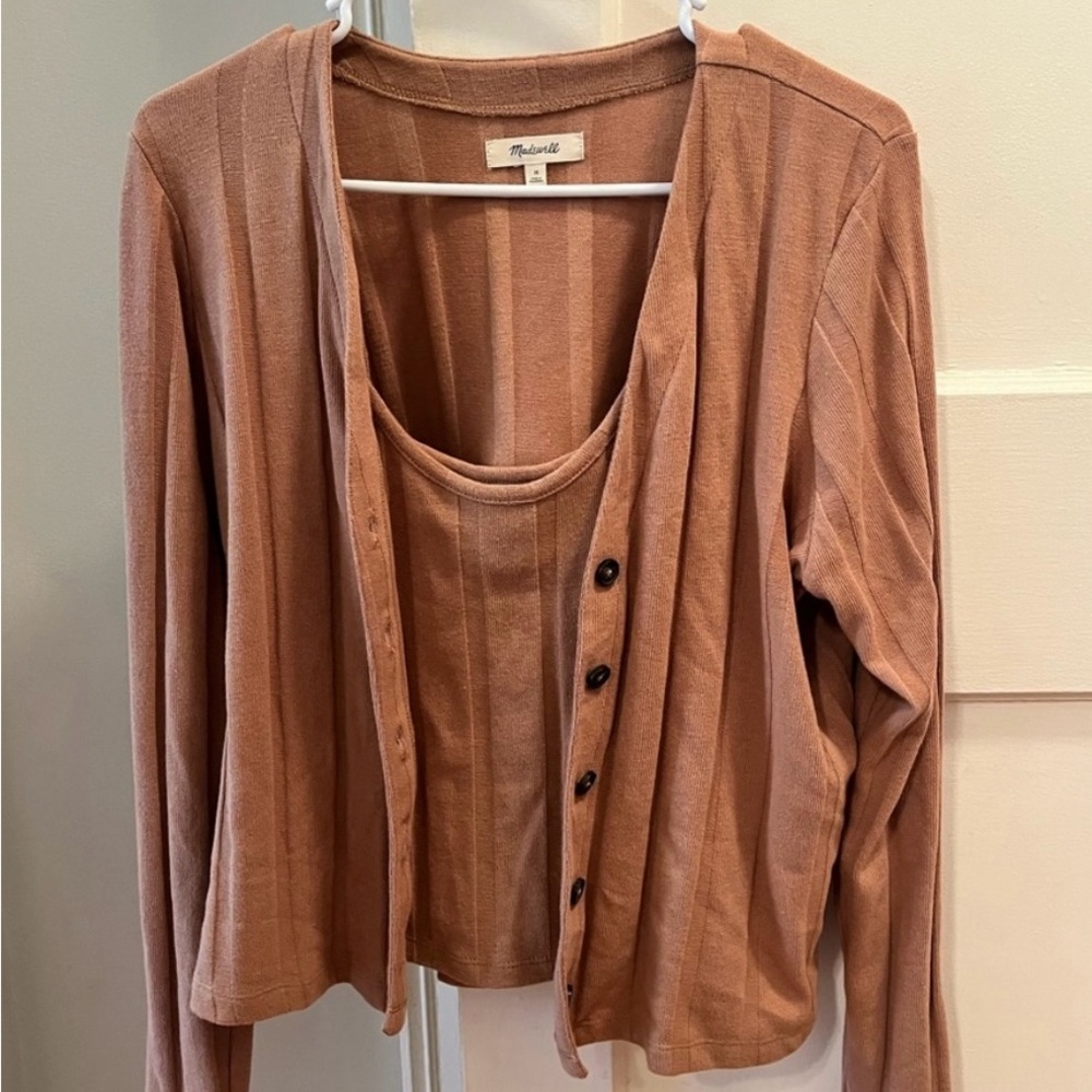 Madewell cardi and tank set